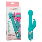CalExotics Enchanted Oscillate Teal Dual Stimulator with Thrusting and Rotating Beads, 12 Vibration Functions, Rechargeable, Waterproof Silicone, 8.5 Inches VIBRATORS-RABBIT